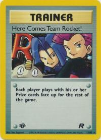 pokemon team rocket 1st edition here comes team rocket 15 82 1st edition