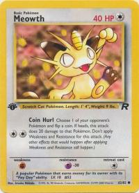 pokemon team rocket 1st edition meowth 62 82 1st edition