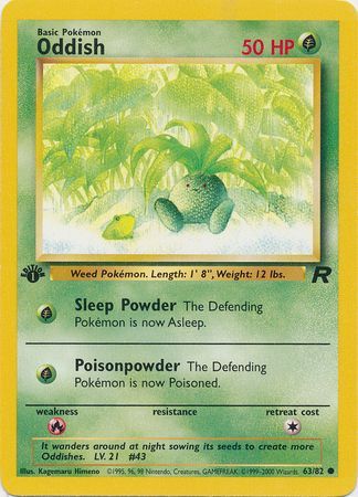 Oddish 63-82 1st edition