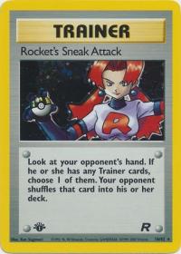 pokemon team rocket 1st edition rocket s sneak attack 16 82 1st edition