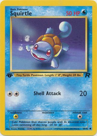 Squirtle 68-82  1st edition