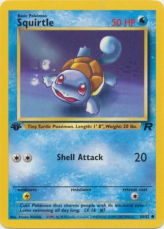 Squirtle 68-82 1st edition