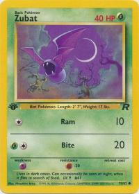 pokemon team rocket 1st edition zubat 70 82 1st edition