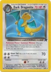 pokemon team rocket dark dragonite 5 82 non holo rare misprint