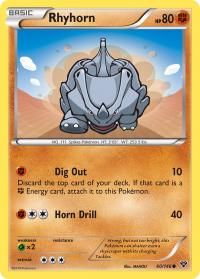 pokemon xy base set rhyhorn 60 146