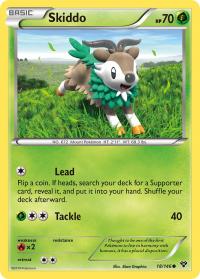 pokemon xy base set skiddo 18 146