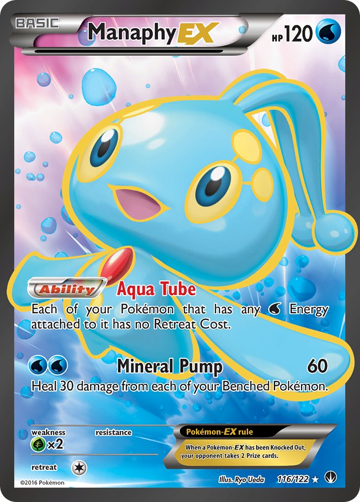 Manaphy EX FULL ART 116-122