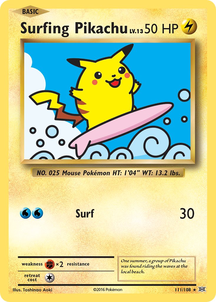 Surfing Pikachu 111-108