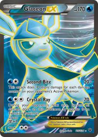 pokemon xy fates collide glaceon ex full art 116 124