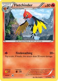 pokemon xy flashfire fletchinder 17 106