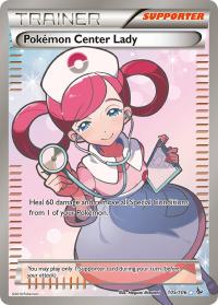 pokemon xy flashfire pokemon center lady full art 105 106