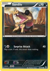 pokemon xy flashfire sandile 56 106