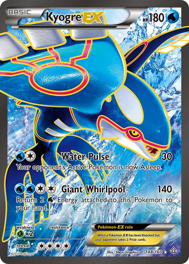 Kyogre EX FULL ART 148-160