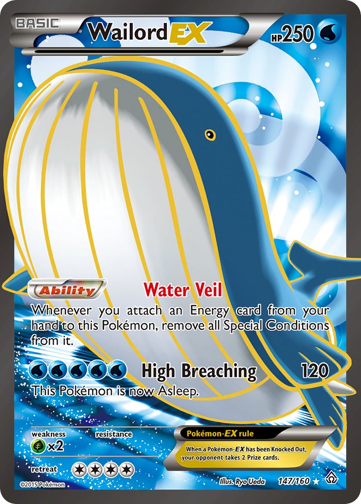 Wailord EX FULL ART 147-160