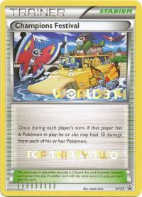 pokemon xy promos champions festival xy27 top thirty two worlds 14 promo