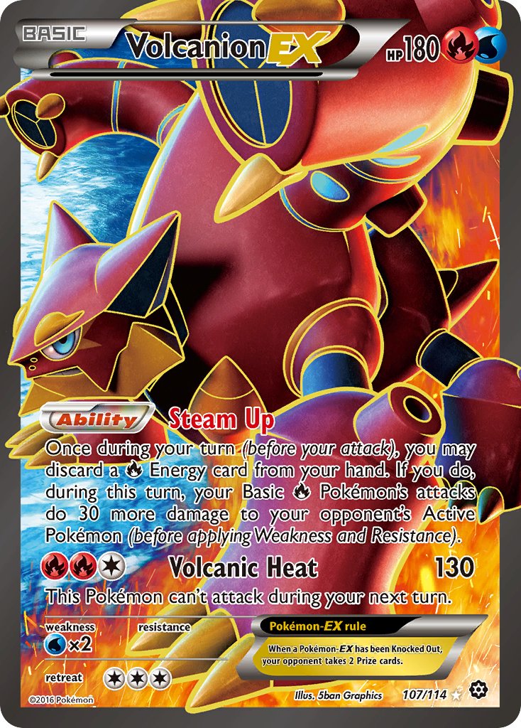 Volcanion EX FULL ART 107-114