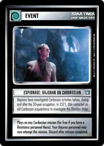 Espionage: Bajoran on Cardassian