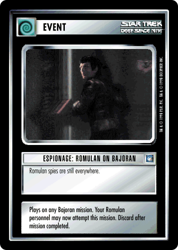 Espionage: Romulan on Bajoran