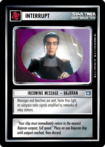 Incoming Message - Bajoran