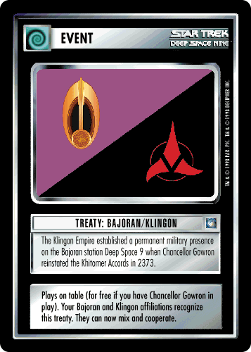 Treaty: Bajoran/Klingon