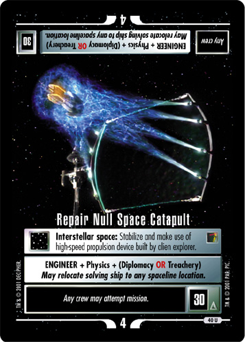 Repair Null Space Catapult