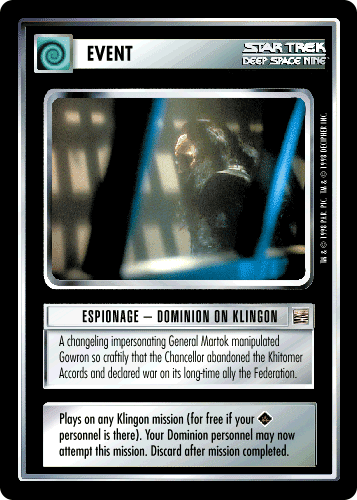Espionage - Dominion on Klingon