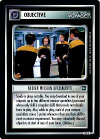 star trek 1e voyager assign mission specialists