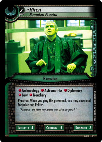 Hiren, Romulan Praetor