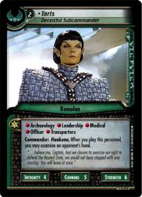 star trek 2e 2e premiere taris deceitful subcommander