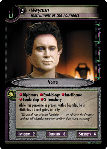 Weyoun, Instrument of the Founders
