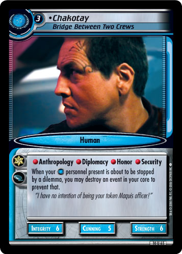 Chakotay, Bridge Between Two Crews