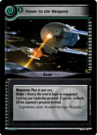 star trek 2e energize power to the weapons