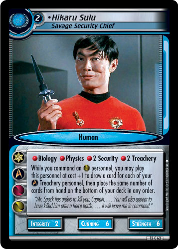 Hikaru Sulu, Savage Security Chief