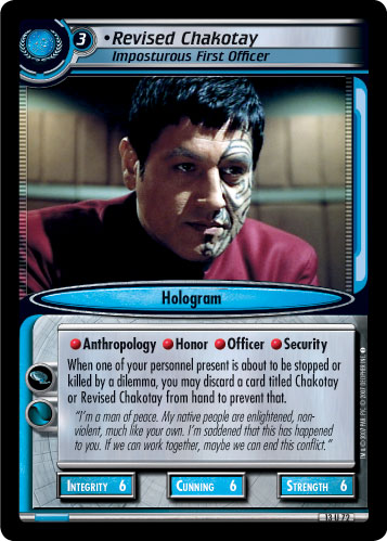 Revised Chakotay, Imposturous First Officer