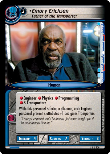 Emory Erickson, Father of the Transporter