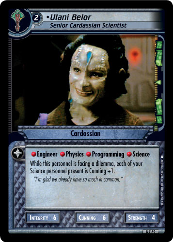 Ulani Belor, Senior Cardassian Scientist