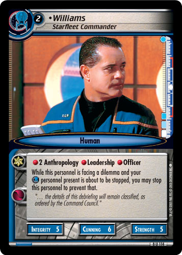 Williams, Starfleet Commander