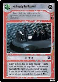 star wars ccg coruscant a tradegy has occurred