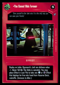 star wars ccg death star ii you cannot hide forever ds2