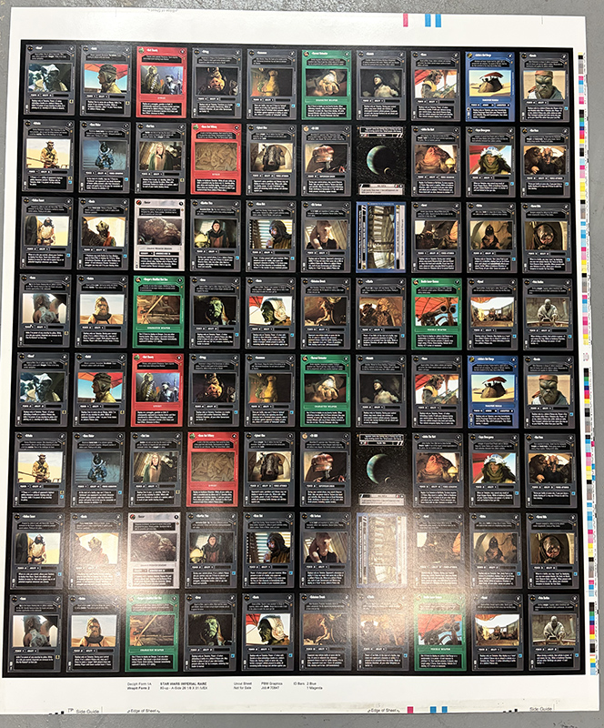 Jabba's Palace Uncut Sheet - Dark Side Rares