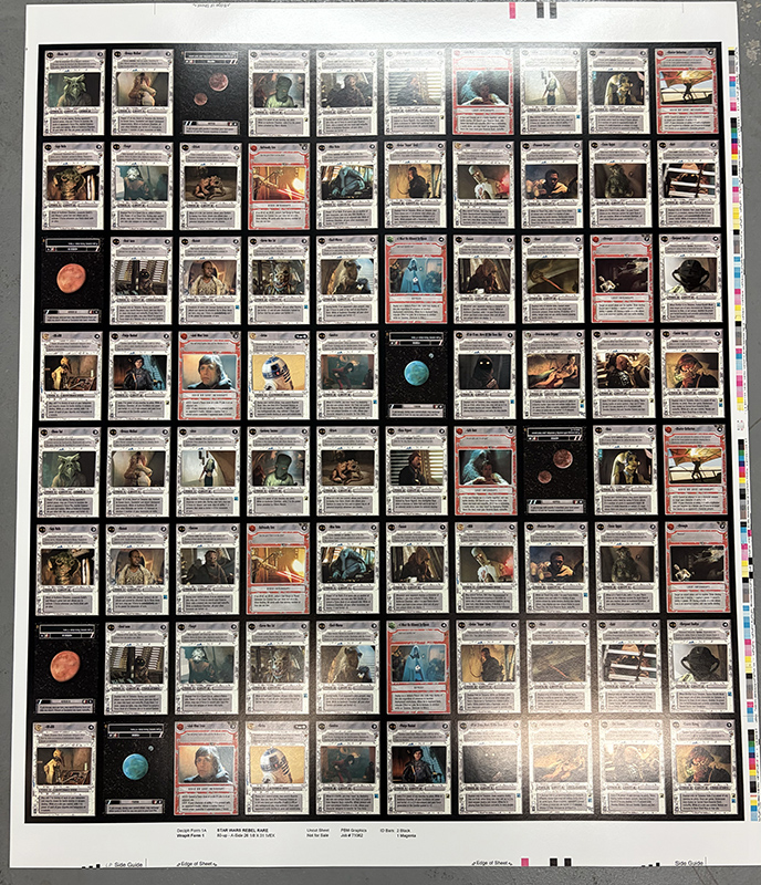 Jabba's Palace Uncut Sheet - Light Side Rares