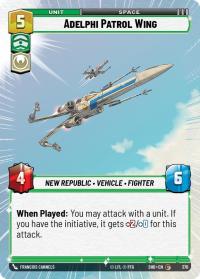 star wars unlimited shadows of the galaxy adelphi patrol wing hyperspace foil