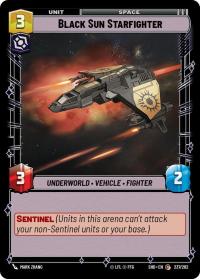 star wars unlimited shadows of the galaxy black sun starfighter foil