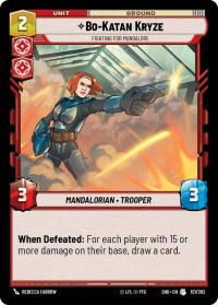 star wars unlimited shadows of the galaxy bo katan kryze fighting for mandalore foil