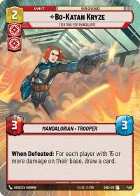 star wars unlimited shadows of the galaxy bo katan kryze fighting for mandalore hyperspace foil