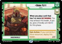 star wars unlimited shadows of the galaxy boba fett daimyo foil