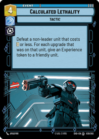 star wars unlimited shadows of the galaxy calculated lethality