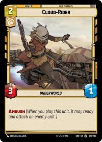 star wars unlimited shadows of the galaxy cloud rider foil