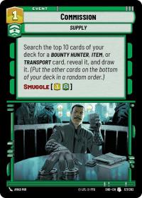 star wars unlimited shadows of the galaxy commission foil