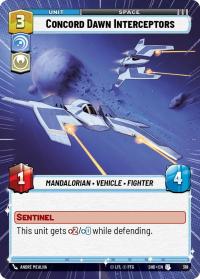 star wars unlimited shadows of the galaxy concord dawn interceptors hyperspace foil